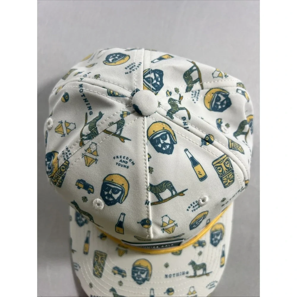 Swannies Golf Hat Zinny‎ Rope Trucker SnapBack OSFM Golf Cap Rubber Patch